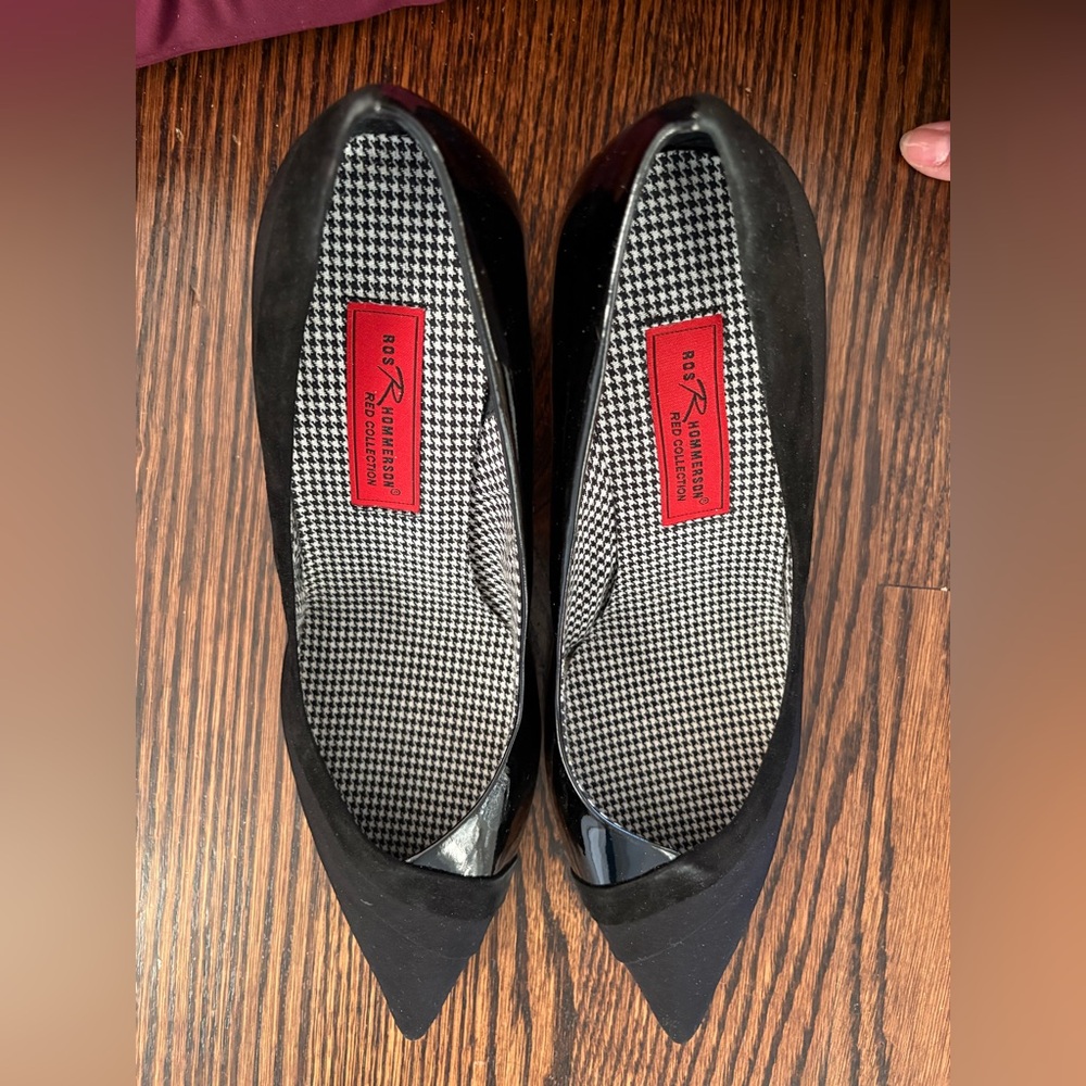 Ros Hommerson Black Microt Heels with Red Sole